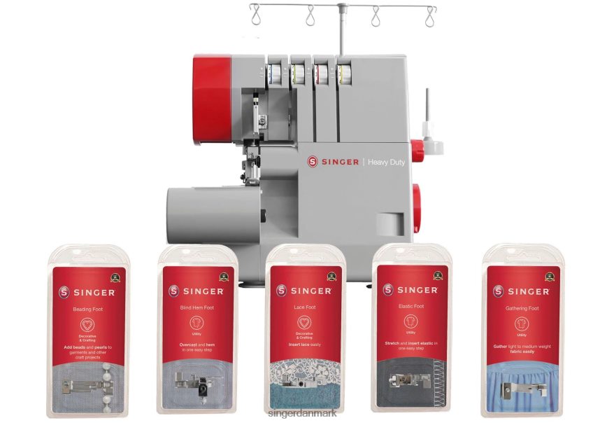 SINGER hd0450s kraftige serger- og trykfodsbundt maskiner 26J46V19