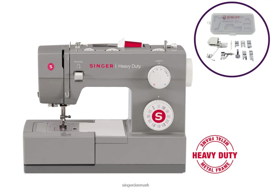 SINGER heavy duty 4432 symaskine trykfodssæt bundt maskiner 26J46V15