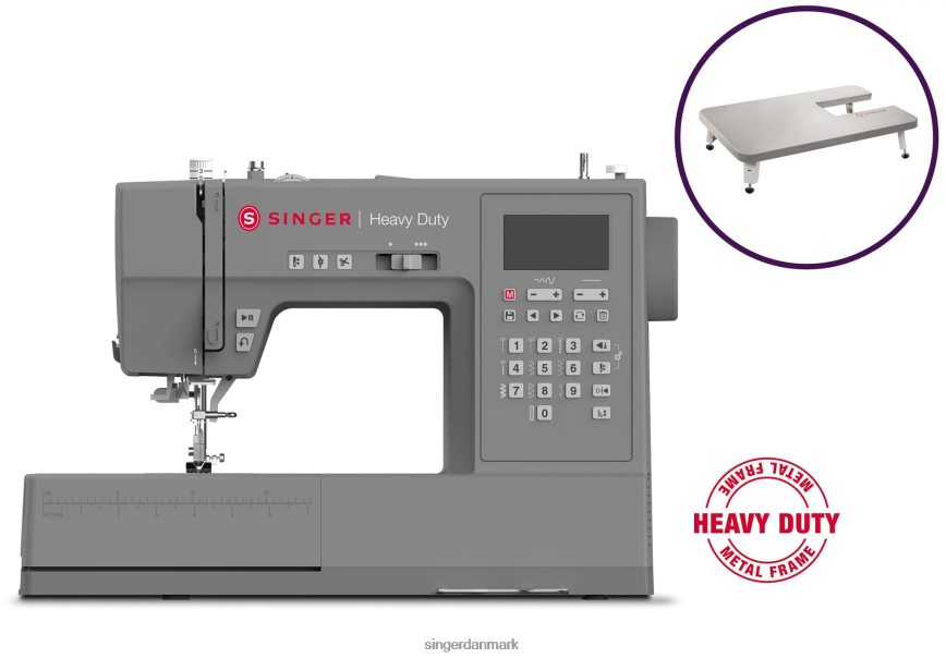 SINGER heavy duty 6800c symaskine forlængerbord bundt maskiner 26J46V21