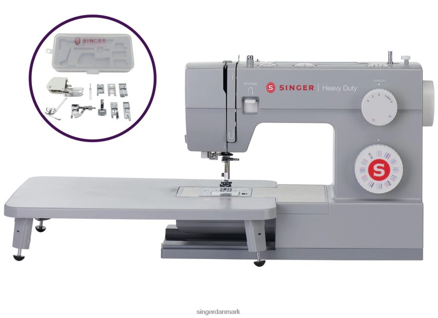 SINGER kraftig 6380 symaskine og trykfodsbundt maskiner 26J46V23