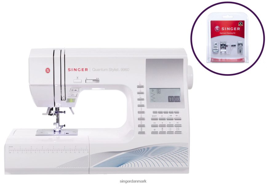 SINGER kvantestylist 9960 og bundt til syfodssæt maskiner 26J46V18