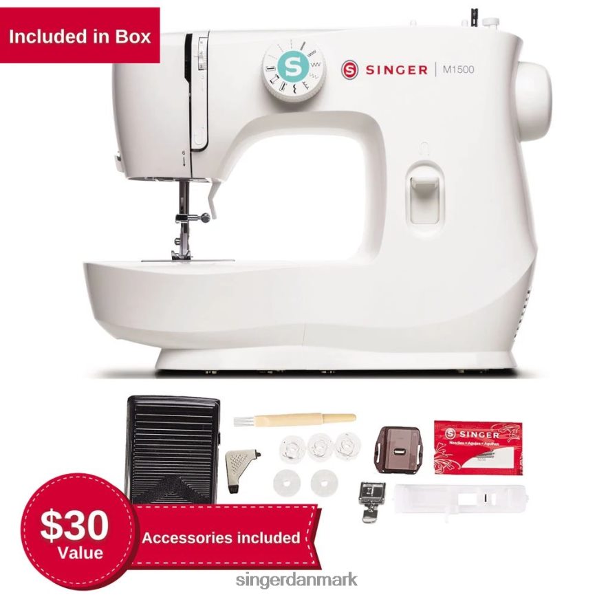 SINGER m1500 symaskine med bonus sysæt maskiner 26J46V14