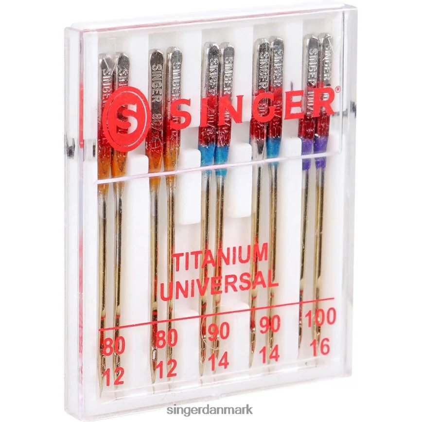 SINGER titanium universal nåle assorterede størrelser tilbehør 26J46V86