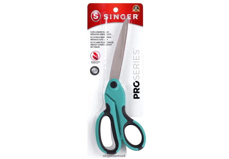 SINGER 9,5" proseries kraftig bøjet saks med komfortgreb tilbehør 26J46V163